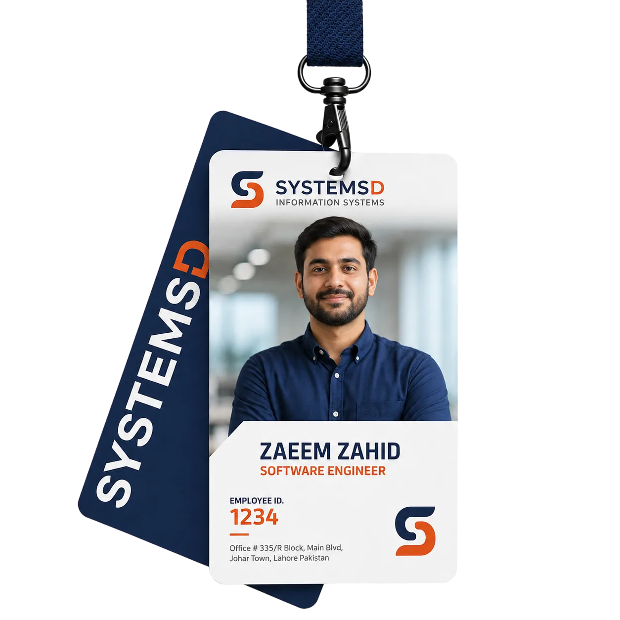 SystemsD team member identification card